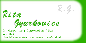 rita gyurkovics business card